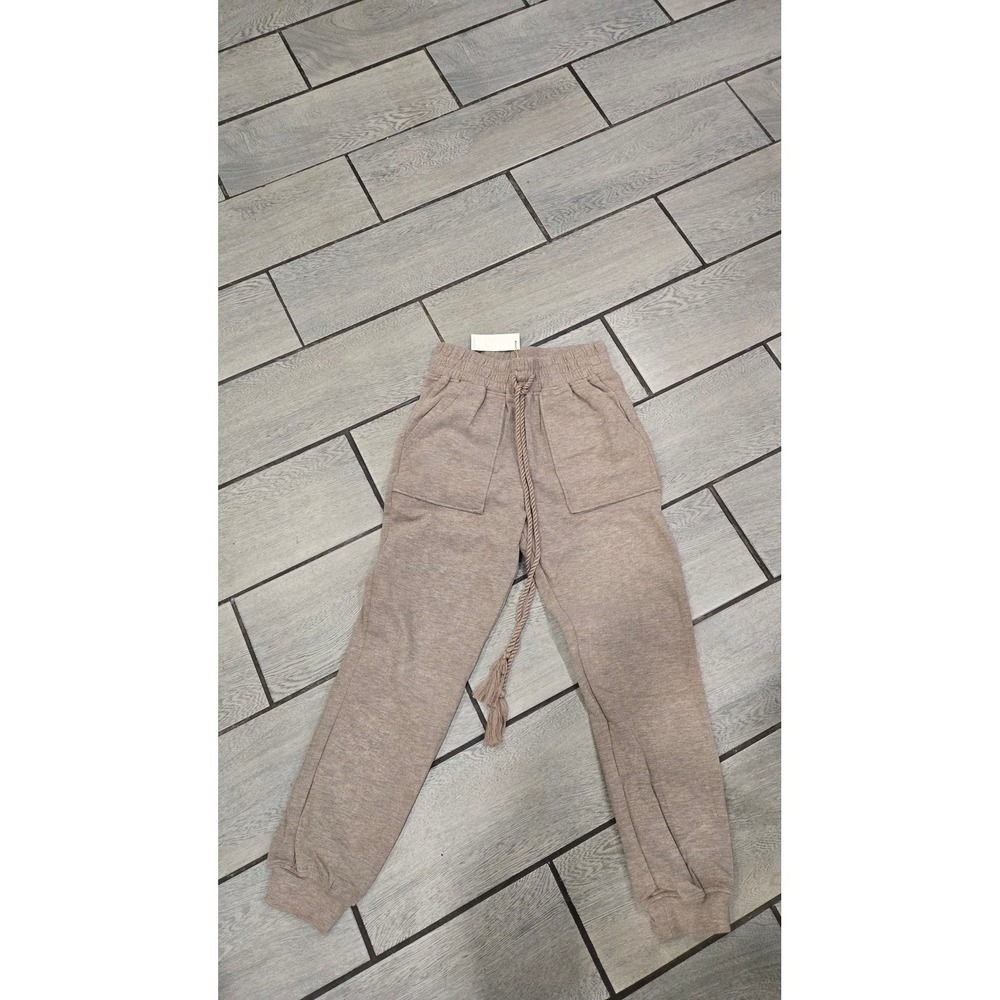 Moon River‎ Tan Drawstring Waist Jogger Pants Lounge Small